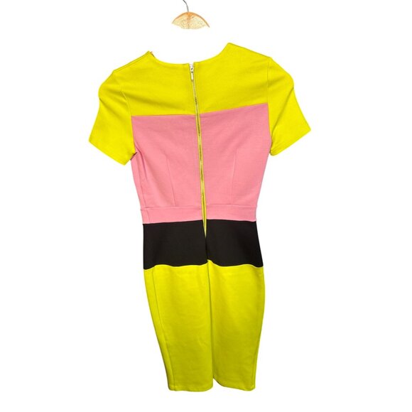 Colorblock Short Sleeve Midi Dress By French Connection Size 6 - Picture 5 of 7